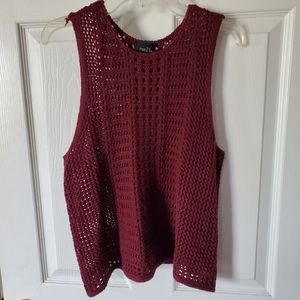 Maroon sweater tank